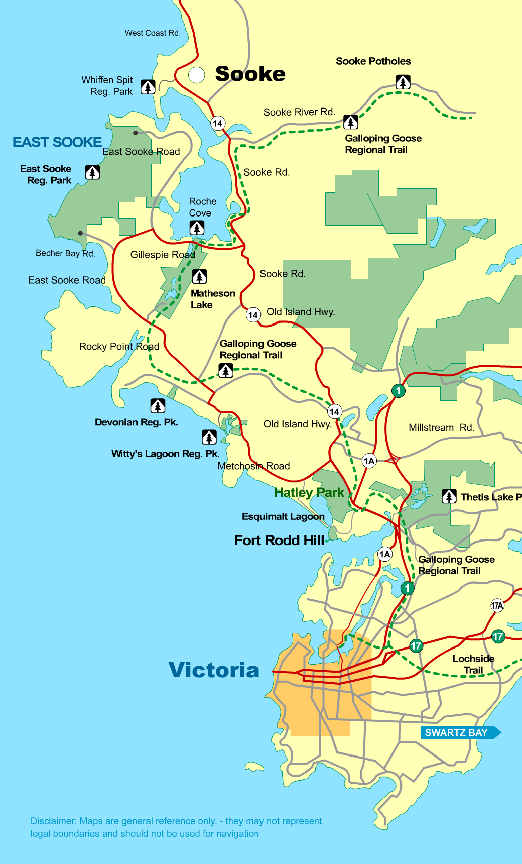 Victoria to Sooke Vancouver Island BC Canada
