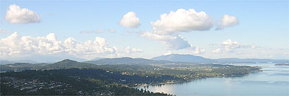 Cordova Bay from Mount Douglas Park Victoria BC