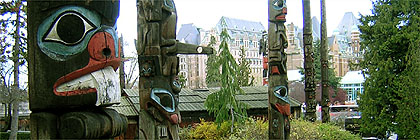 Thunderbird Park Totem Poles Victoria BC